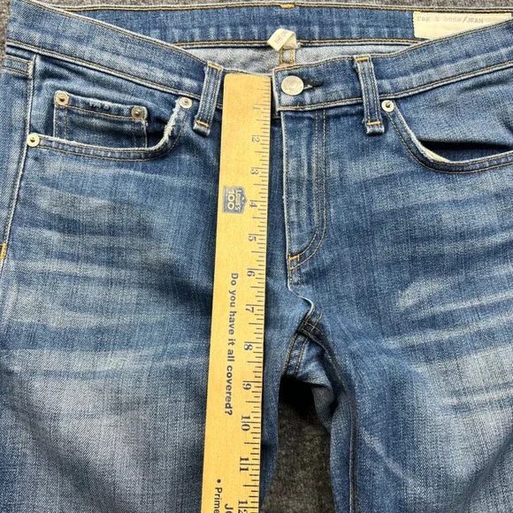 Rag & Bone Jeans Women 28 Blue The Dre Slim Boyfriend Bradford W1590K880 - Picture 4 of 16